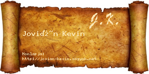 Jovián Kevin névjegykártya